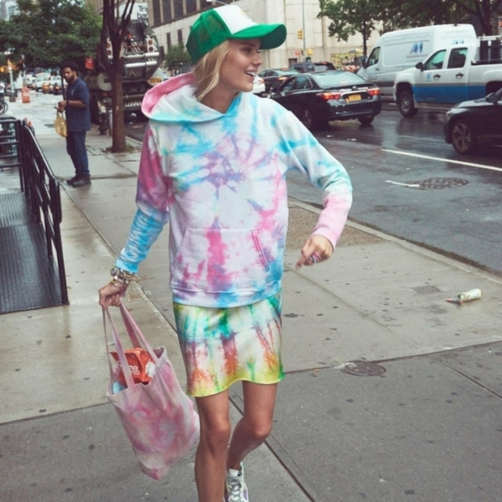 DANNIJO | hailey hand dyed hoodie in multi tie dye - Picture 2 of 13
